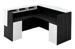 Modern L Shaped Reception Desk - Potenza