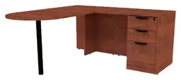 L Shaped Peninsula Desk - PL Laminate