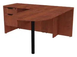 L Shaped Peninsula Desk - PL Laminate