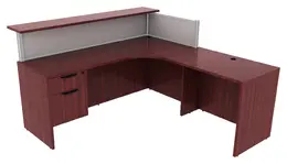 L Shaped Desk with Storage - PL Laminate