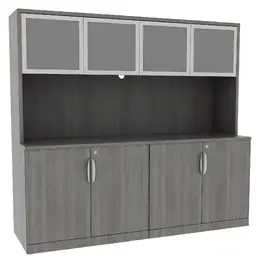 Credenza Cabinet with Hutch - PL Laminate