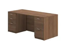 Double Pedestal Desk - Amber