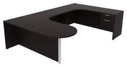 U Shaped Peninsula Desk - PL Laminate