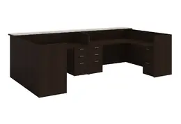 2 Person Reception Desk - Amber