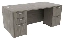 Rectangular Desk with Drawers - Commerce Laminate