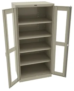 Storage Cabinet with See Through Doors - Deluxe