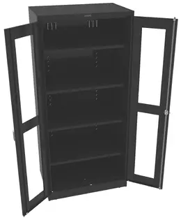 Storage Cabinet with See Through Doors - Deluxe