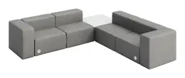 L Shaped Sectional Sofa with Power Outlets - Conversa