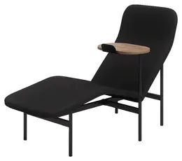 Chaise Lounge Chair with Side Table - Avalon