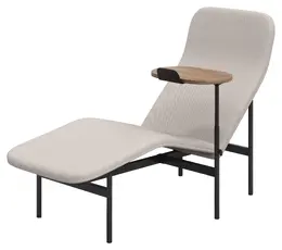 Chaise Lounge Chair with Side Table - Avalon