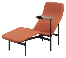 Chaise Lounge Chair with Side Table - Avalon