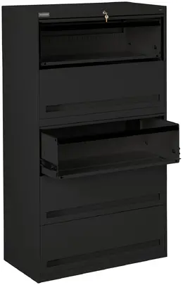 5 Drawer Lateral File Cabinet with Retractable Drawers