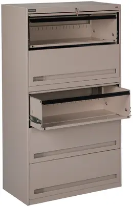 5 Drawer Lateral File Cabinet with Retractable Drawers