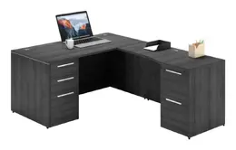 L Shaped Desk with Drawers - Potenza