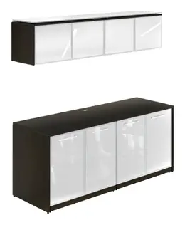 Storage Cabinet with Wall-Mount Hutch - Potenza