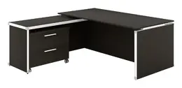 Executive L Shaped Desk with Drawers - Potenza Executive