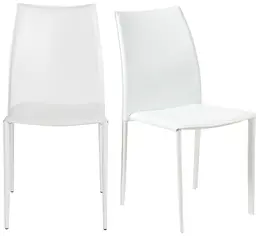 Leather Stacking Chairs - Set of 2 - Pixel