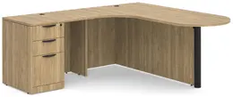 L Shaped Desk with Peninsula - PL Laminate