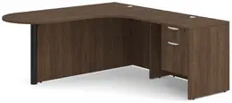 Peninsula Desk with Curved Edge - PL Laminate
