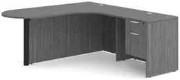 Peninsula Desk with Curved Edge - PL Laminate
