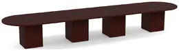 Racetrack Conference Table with Cube Base - PL Laminate