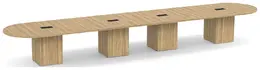 Racetrack Conference Table with Cube Base - PL Laminate