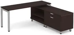 L Shaped Desk with Storage - Elements