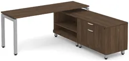 L Shaped Desk with Storage - Elements