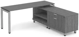 L Shaped Desk with Storage - Elements