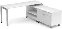 L Shaped Desk with Storage - Elements