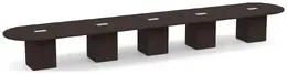 Racetrack Conference Table with Cube Base - PL Laminate