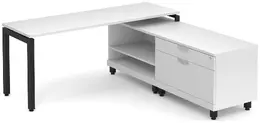 L Shaped Desk with Storage - Elements
