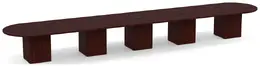 Racetrack Conference Table with Cube Base - PL Laminate