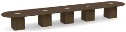 Racetrack Conference Table with Cube Base - PL Laminate