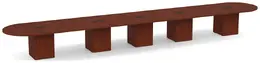 Racetrack Conference Table with Cube Base - PL Laminate