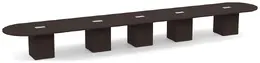Racetrack Conference Table with Cube Base - PL Laminate