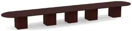 Racetrack Conference Table with Cube Base - PL Laminate