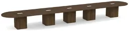Racetrack Conference Table with Cube Base - PL Laminate