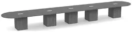 Racetrack Conference Table with Cube Base - PL Laminate