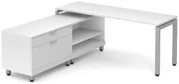 L Shaped Desk with Storage - Elements