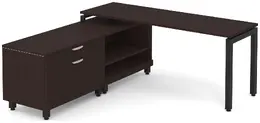 L Shaped Desk with Storage - Elements