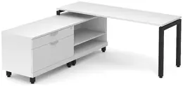 L Shaped Desk with Storage - Elements