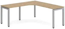 L Shaped Desk with Metal Legs - Elements