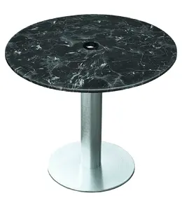 Round Outdoor Table with Umbrella Hole - EuroSlim OD219