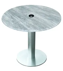 Round Outdoor Table with Umbrella Hole - EuroSlim OD219