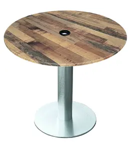 Round Outdoor Table with Umbrella Hole - EuroSlim OD219