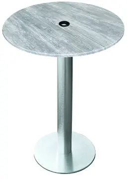 Tall Round Outdoor Table with Umbrella Hole - EuroSlim OD219