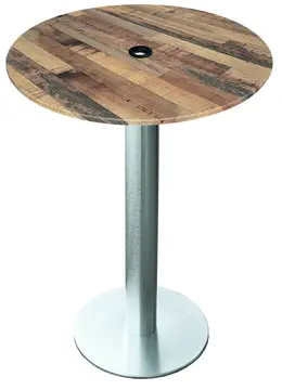 Tall Round Outdoor Table with Umbrella Hole - EuroSlim OD219