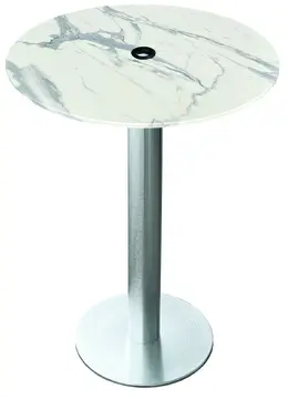 Tall Round Outdoor Table with Umbrella Hole - EuroSlim OD219