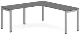 L Shaped Desk with Metal Legs - Elements